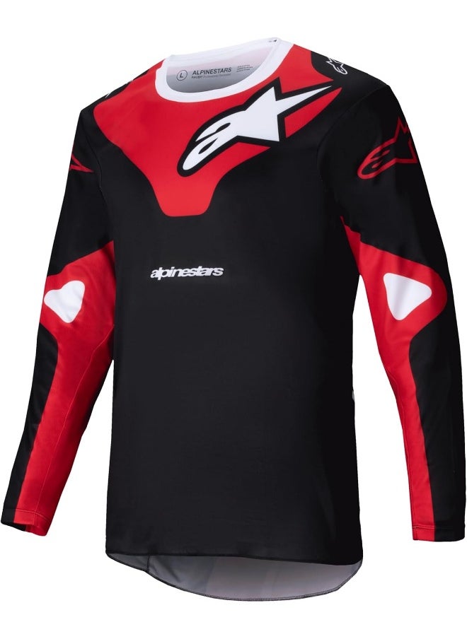 Alpinestars Alpinestars 3760425-1303-L: Racer Veil Jersey Black/Bright Red Lg  - Image 1