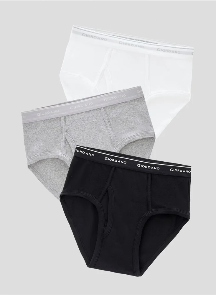 GIORDANO Solid Classic Briefs (6-packs) - White / Grey / Black