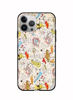 Protective Case Cover For Apple iPhone 12 Pro Comic Book Sticker Design Multicolour