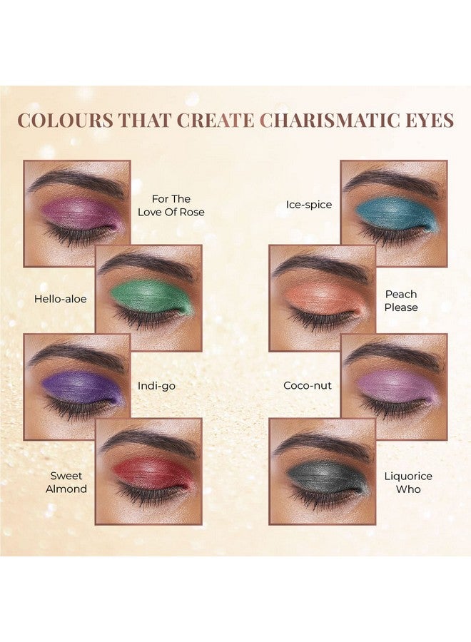 Just Herbs 8 In 1 Herbal Metallic-Shimmer Finish, Long Lasting & Ultra Smooth Eye Shadow Lidsticks With Kumkumadi - 12Gm (Herbi -Wore) - Image 2
