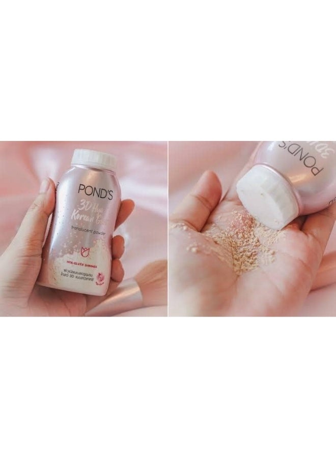 PONDS 3D HYA Korean Glow Powder 50 g Perfect Radiance BB Whitening Brightening Oil Control Long Lasting Smooth Finish - Image 3
