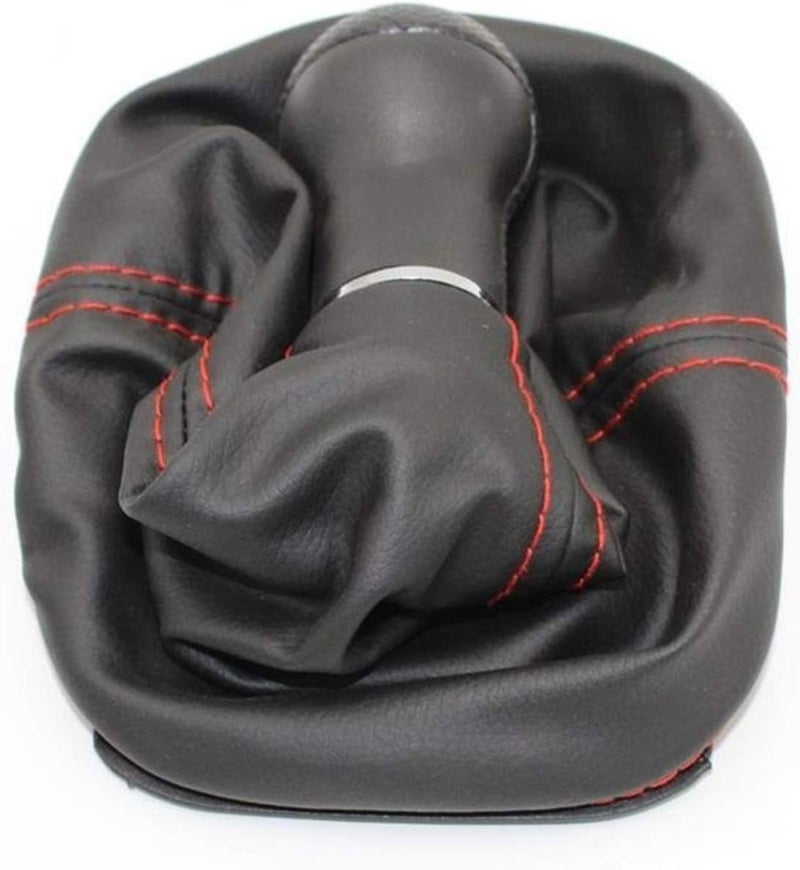 QASULER 6 Speed Gear Shift Knob with Leather Boot - Image 2