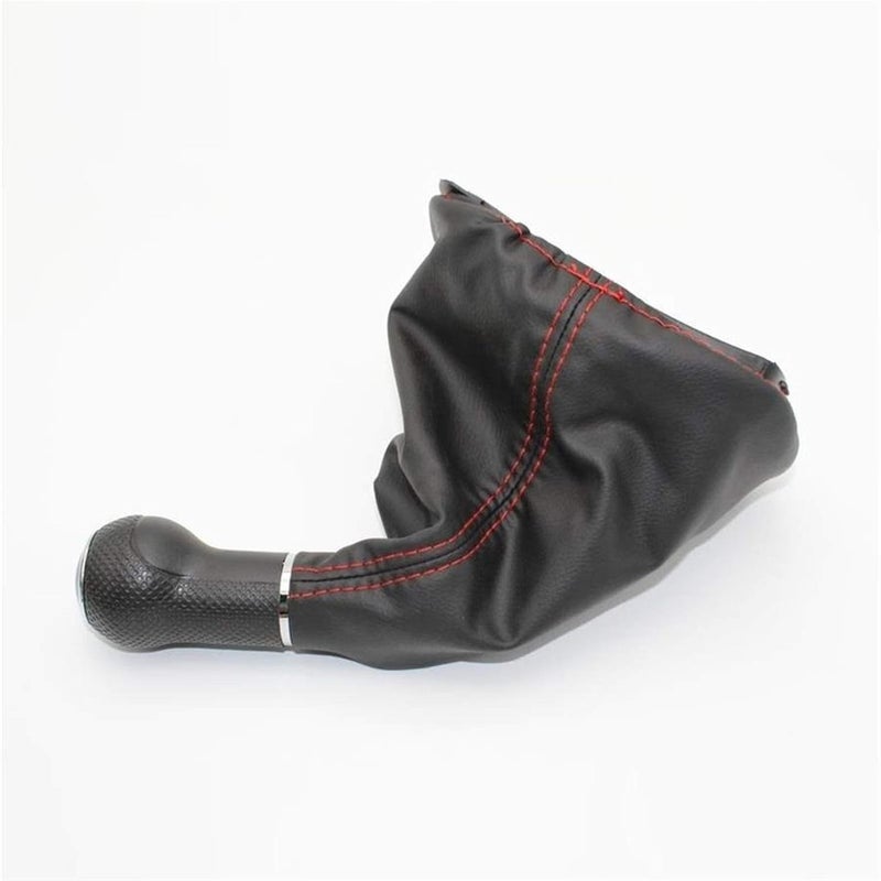 QASULER 6 Speed Gear Shift Knob with Leather Boot - Image 5