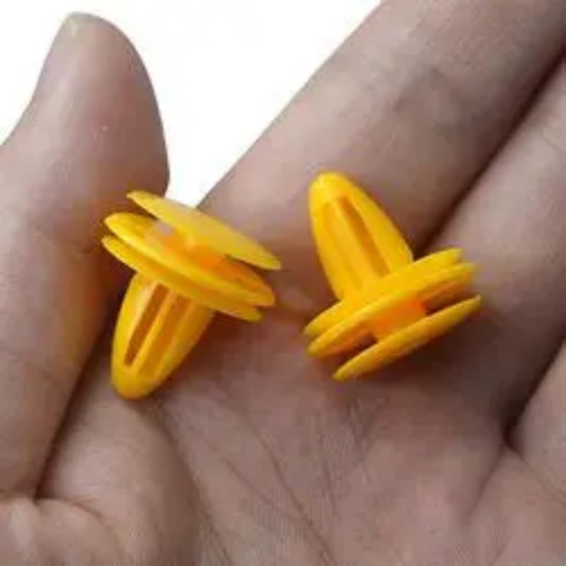 Automotive Door Retainer Clips – Yellow – 8mm x 13mm – 20 Pack – Premium Quality Replacement for Door Clips, Fenders & Interior Decorations - Image 2