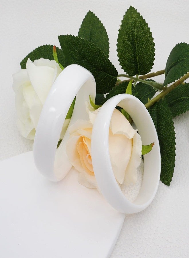 JSEA 2pcs Acrylic Candy Color Bracelets Set Small Wrist Womens Wide Bracelet Bangles - Image 3