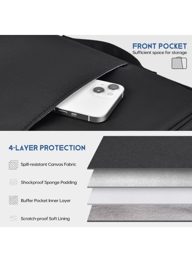 كيس حامل لأجهزة اللابتوب اللوحية بقياس 12.9 بوصة و 13 بوصة - متوافق مع آيباد إير 13 بوصة (موديلات M3/M2) لعامي 2025/2024، آيباد برو 13 بوصة موديل M4 لعام 2024، آيباد برو 12.9 بوصة موديل M2 لعامي 2022/2021/2020، واجهزة السيرفس لابتوب جو 12.4 بوصة، جالاكسي تاب S10+ 12.4 بوصة لعام 2024، جالاكسي تاب S7+/S8+/S9+/S9FE+ 12.4 بوصة لعامي 2022/2023 - مناسب للحامل مع لوحة المفاتيح السحرية أو حامل لوحة المفاتيح الذكية - Image 4