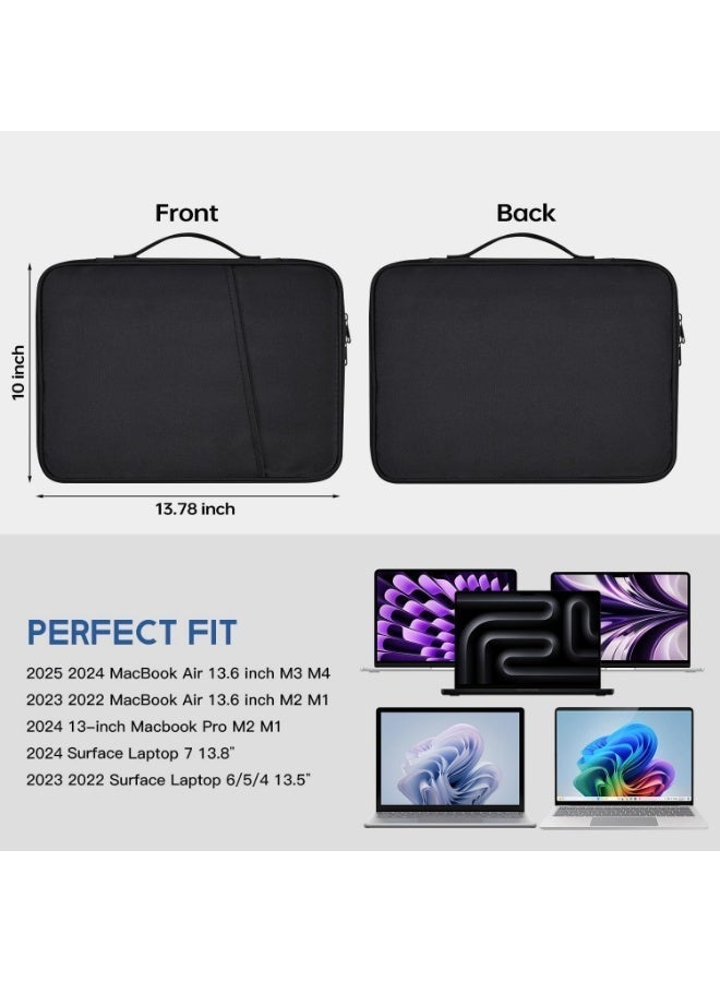 كيس حامل لأجهزة اللابتوب اللوحية بقياس 12.9 بوصة و 13 بوصة - متوافق مع آيباد إير 13 بوصة (موديلات M3/M2) لعامي 2025/2024، آيباد برو 13 بوصة موديل M4 لعام 2024، آيباد برو 12.9 بوصة موديل M2 لعامي 2022/2021/2020، واجهزة السيرفس لابتوب جو 12.4 بوصة، جالاكسي تاب S10+ 12.4 بوصة لعام 2024، جالاكسي تاب S7+/S8+/S9+/S9FE+ 12.4 بوصة لعامي 2022/2023 - مناسب للحامل مع لوحة المفاتيح السحرية أو حامل لوحة المفاتيح الذكية - Image 2