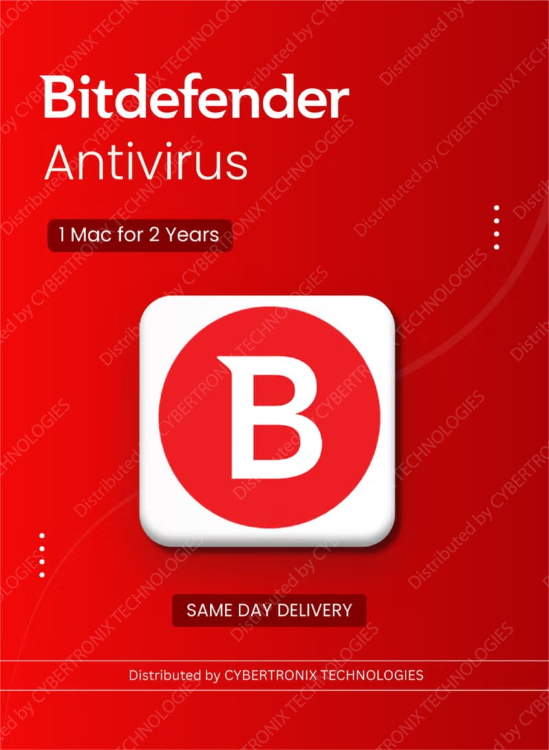 Bitdefender Antivirus | 1 Mac for 2 Years | Digital License | SAME DAY DELIVERY