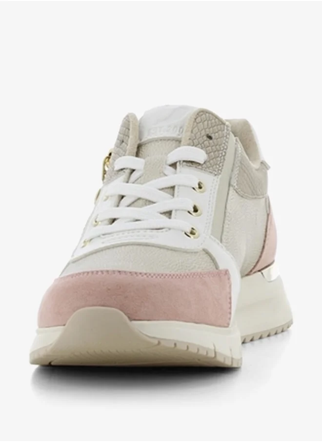 SJ Women's Textured Lace-Up Sneakers