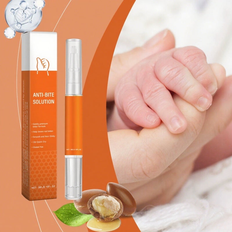 wiieey Infant nail biting prevention bitter water pen Orange - Image 4