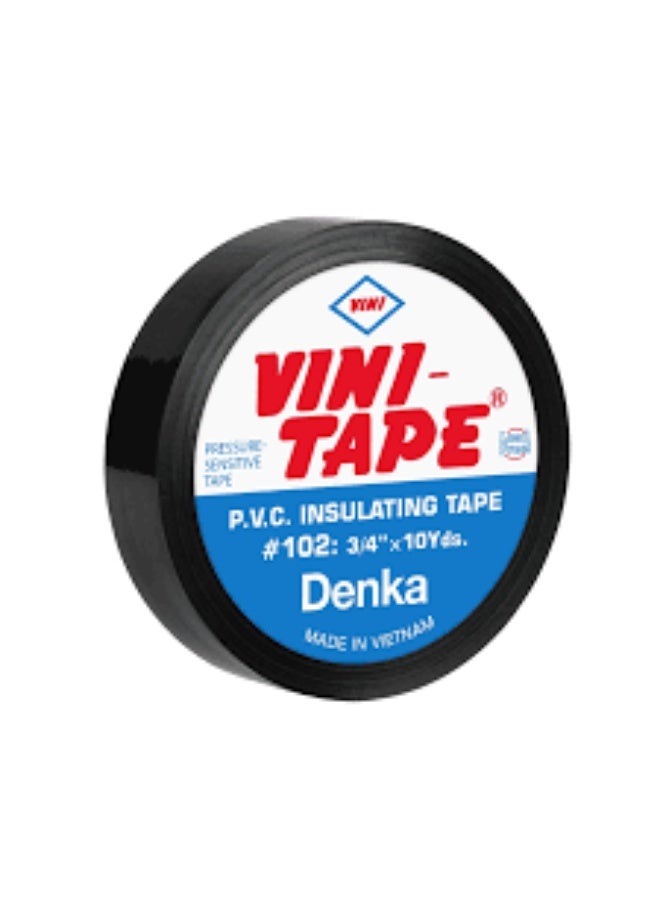 Vini Tap شريط عازل كهربائي من PVC ALIMII (6 لفات) (أسود) - Image 4