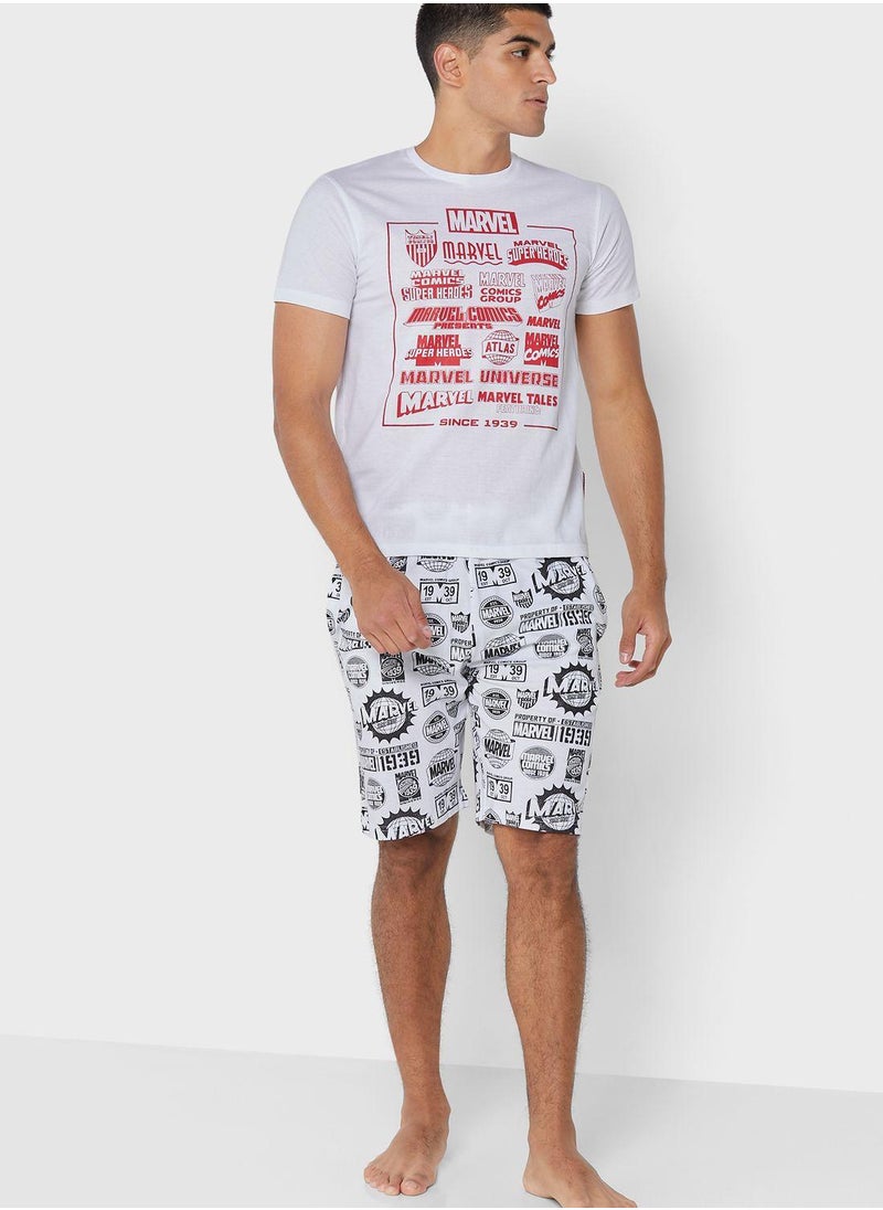 MARVEL - Marvel Comics Mens Sustainable Shorts Set - Image 1