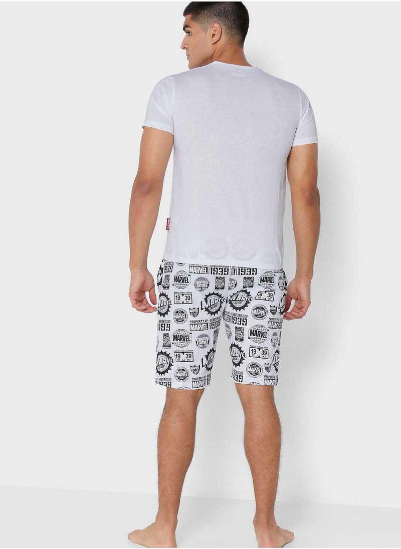 MARVEL - Marvel Comics Mens Sustainable Shorts Set - Image 1