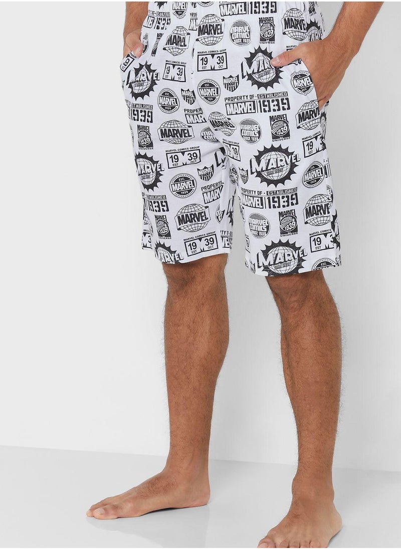MARVEL - Marvel Comics Mens Sustainable Shorts Set - Image 1
