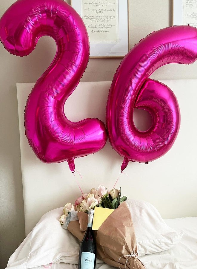 IWERP Hot Pink 6 Balloon, Number Balloons 40 Inch, 6th Balloons for Birthday Decorations, Hot Pink Party Supplies 6 Birthday Balloon, Number 6 Balloon - Image 2
