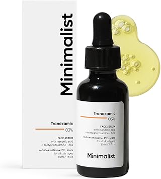 MINIMALIST سيروم الوجه المMinimalist 3 حمض الترانكساميك لتصبغ الكلف والاحمرار وندبات حب الشباب 30 مل مع HPA لإزالة الكلف والتصبغ ما بعد الالتهاب أو الاحمرار PIH PIE - Image 1