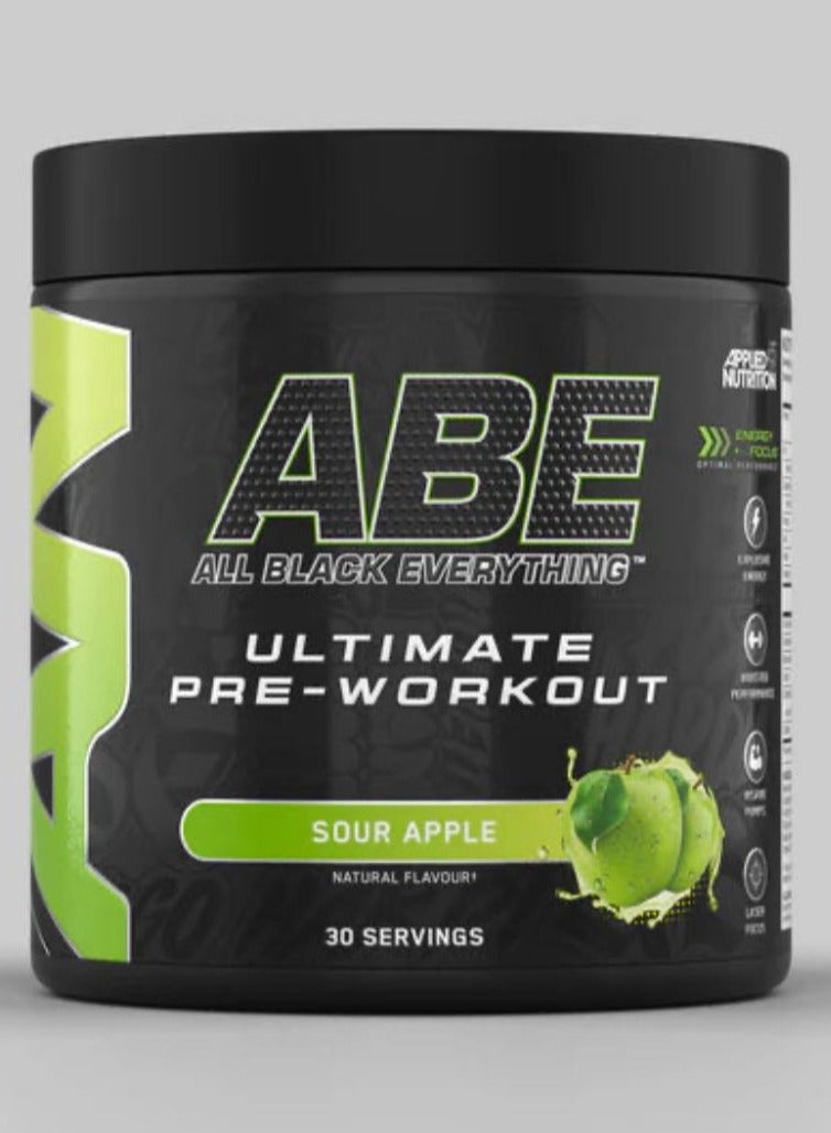 Applied Nutrition ABE All Black  Preworkout Sour Apple  30 Servings 375gm