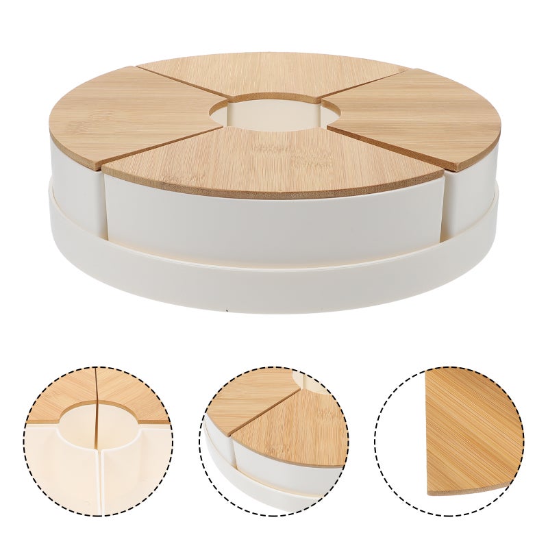 2 Sets Divided Dried Fruit Serving Dish Party Snack Tray Desktop Organizer Fruit Plate - Image 3