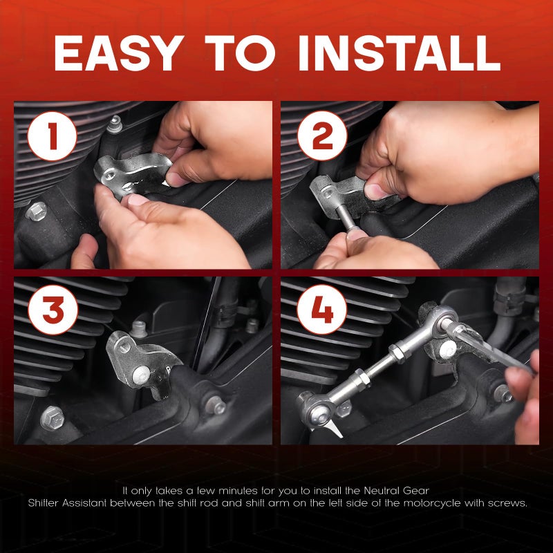 Achilioson EZ Shift Neutral Pro Kit for Harley M8 â€“ Effortless Neutral Assist for Touring (2017+) & Softail (2018+) â€“ Chrome/Machine Finish - Image 3