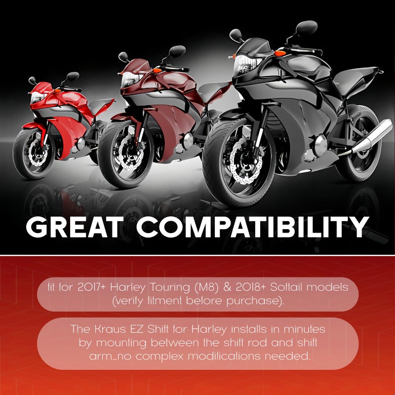 Achilioson EZ Shift Neutral Pro Kit for Harley M8 â€“ Effortless Neutral Assist for Touring (2017+) & Softail (2018+) â€“ Chrome/Machine Finish - Image 2