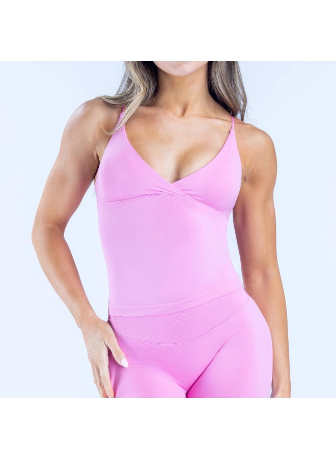 Seamless Yoga Vest, Tight, Breathable, Quick-dry Sports Vest, Outdoor Running Fitness Top For Women