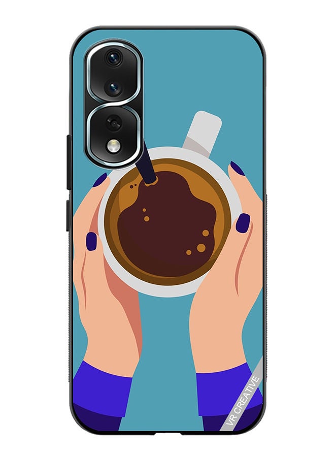 VR CREATIVE Protective Case Cover For Honor 80 Pro Female Hands Holding Cup Of Coffee Design Multicolour - Image 1