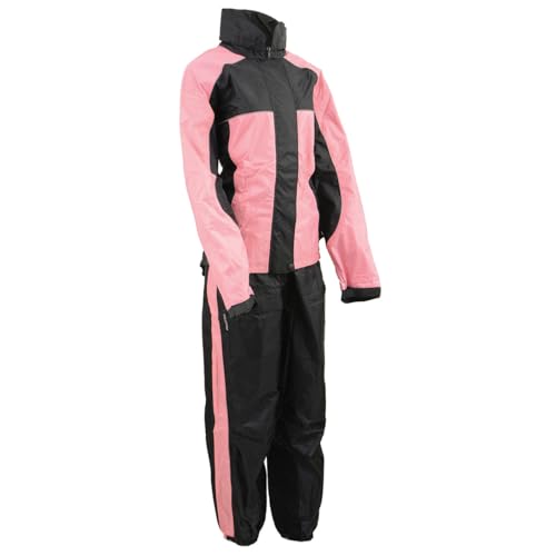 NexGen SH222201 Ladies Black and Pink Oxford Water Proof Rain Suit - 4X-Large - Image 1