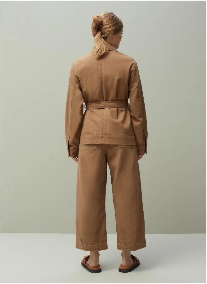 Ovs OVS Piombo Cotton Shacket With Belt