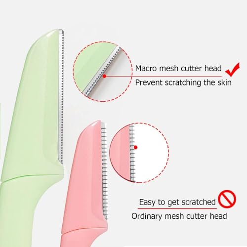 Calitate24 Women Foldable Razors for Facial Hair, Eyebrow Shaper Razors, Facial Hair Remover, Dermablade Razor for Women Face, Remove Fine Hairs, Eyebrow, Face and Neck Stainless Steel Razor, Pack of 3 - Image 2