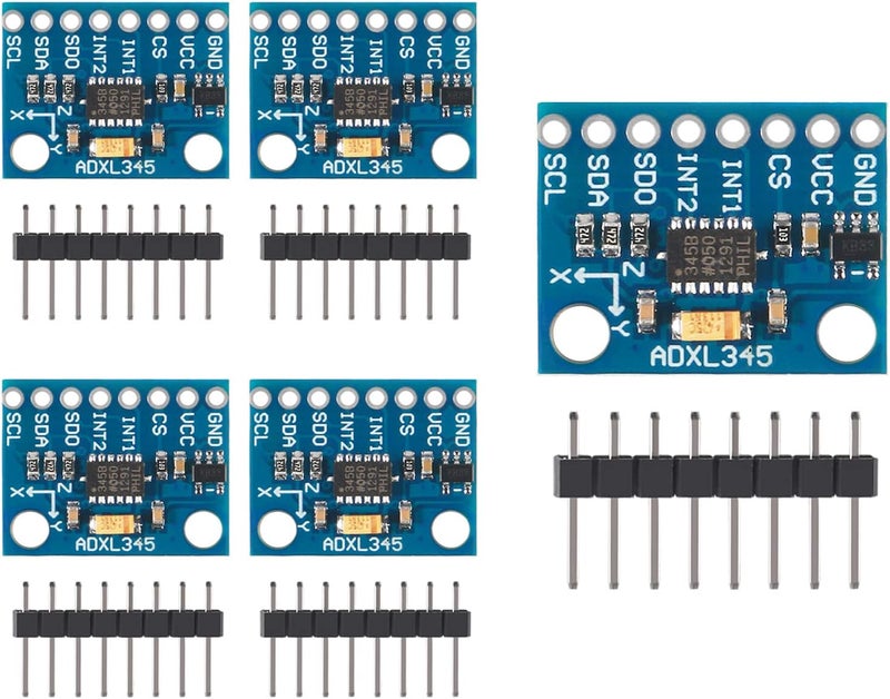 AiTrip 5pcs GY-291 ADXL345 3-Axis Digital Acceleration of Gravity Tilt Module for Arduino IIC/SPI Transmission - Image 1
