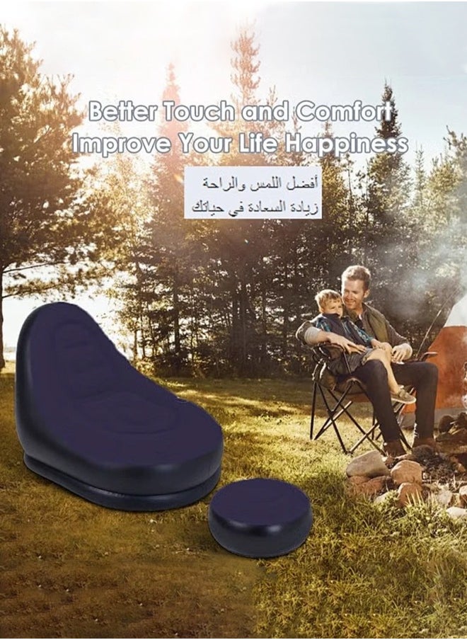 Generic - Inflatable Sofa Couch, Foldable Indoor Sofa Lounge Chair Sleeper Inflatable Lounger Air Sofa Chair Deck Chair for Bedroom Living Room Camping - Image 1