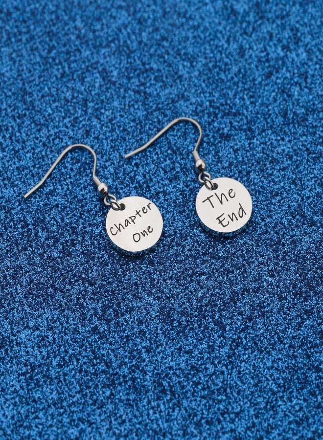 WUSUANED Book Lover Gift Chapter One And The End Earrings Literary Jewelry Bookworm Gift (chapter one and the end earrings) - Image 3