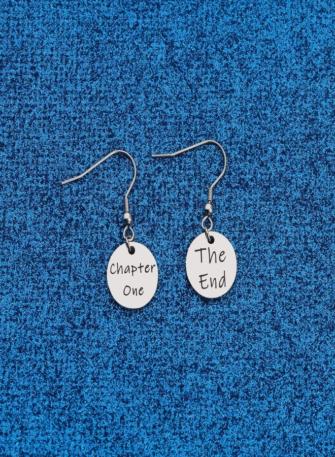 WUSUANED Book Lover Gift Chapter One And The End Earrings Literary Jewelry Bookworm Gift (chapter one and the end earrings) - Image 2