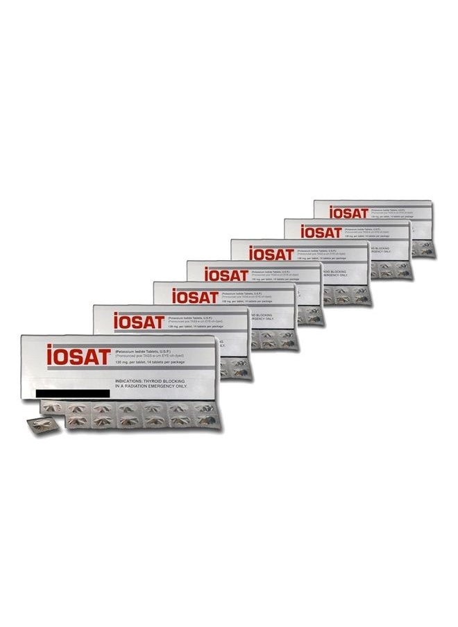 IOSAT iOSAT Potassium Iodide Tablets, 130 mg (14 Tablets each) - 10 packs  - Image 1