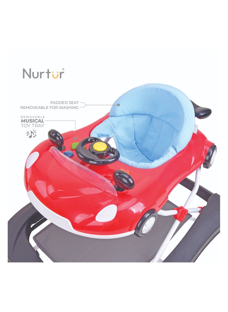 Nurtur 4 In 1 Baby Multi Walker-rocking Function- Music - 5 Height Adjustment- feeding table, car mould, easy fold - Multi - Image 2
