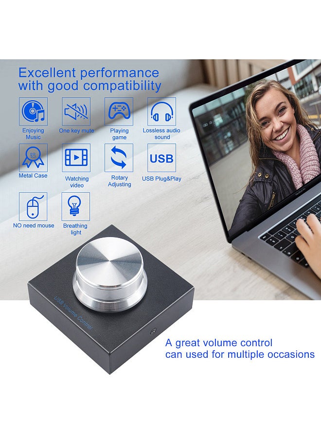 Generic - Usb Volume Controller Pc Computer Speaker Audio Volume Control Knob One Key Mute Plug And Play - Image 1