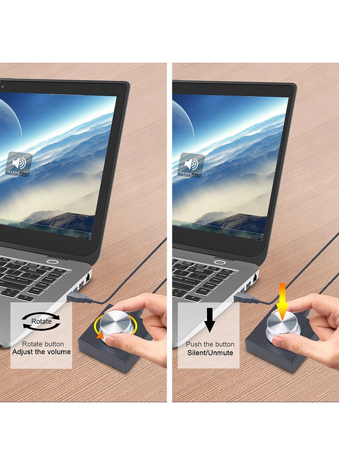 Generic - Usb Volume Controller Pc Computer Speaker Audio Volume Control Knob One Key Mute Plug And Play - Image 1