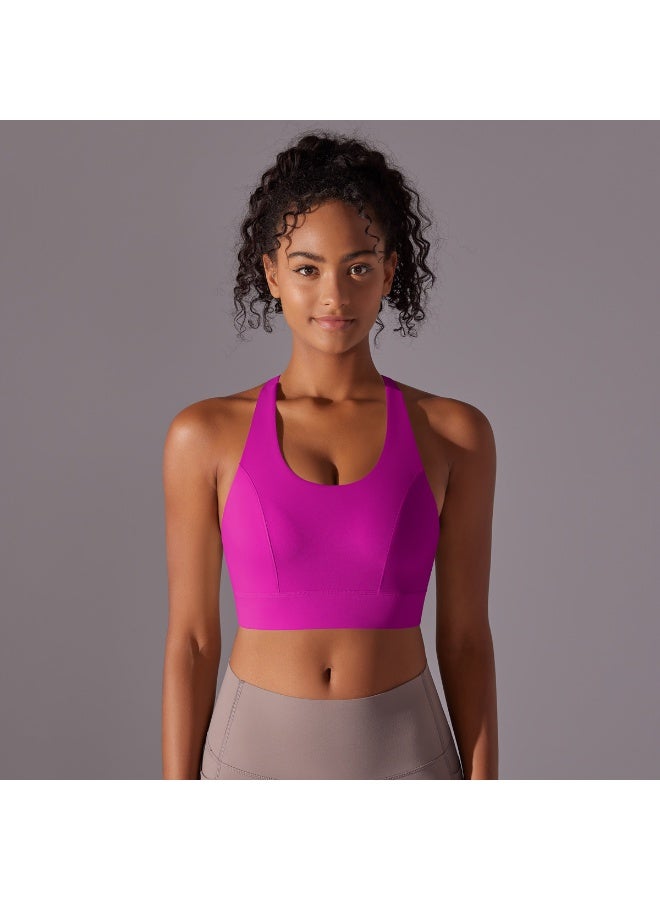 كوينج One-piece Sports Bra Non-marking Back on Yoga Tank Top Shockproof Underwear Running Fitness Training Breathable Gym Vest - Image 1