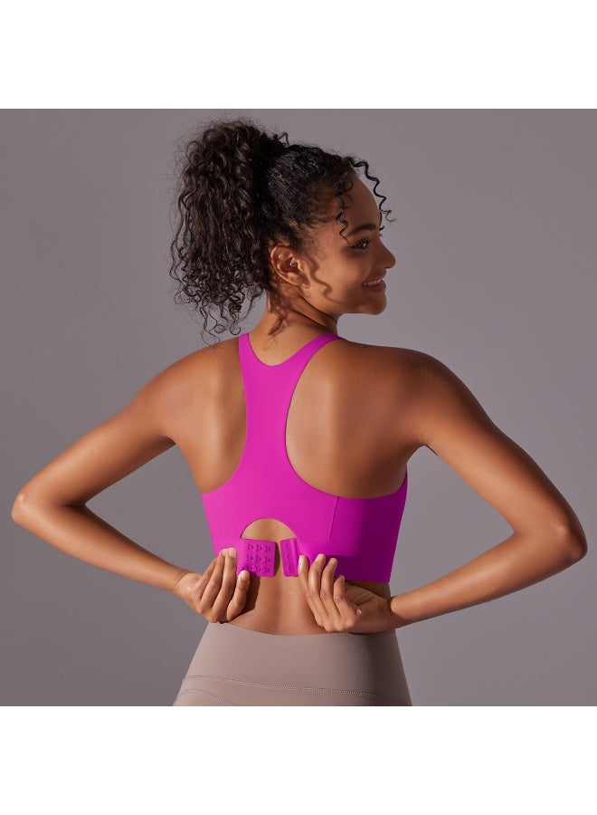 كوينج One-piece Sports Bra Non-marking Back on Yoga Tank Top Shockproof Underwear Running Fitness Training Breathable Gym Vest - Image 4