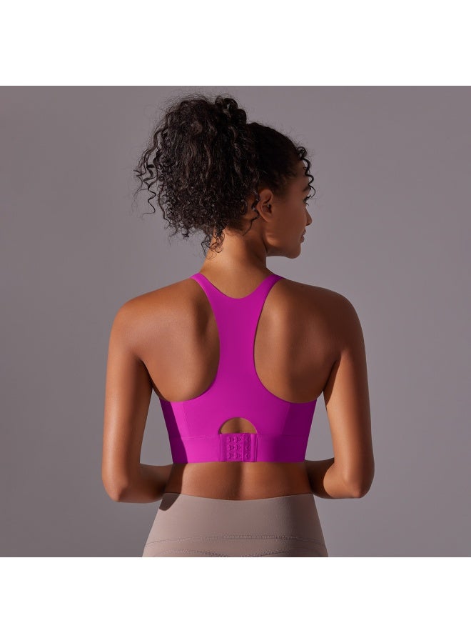 كوينج One-piece Sports Bra Non-marking Back on Yoga Tank Top Shockproof Underwear Running Fitness Training Breathable Gym Vest - Image 3