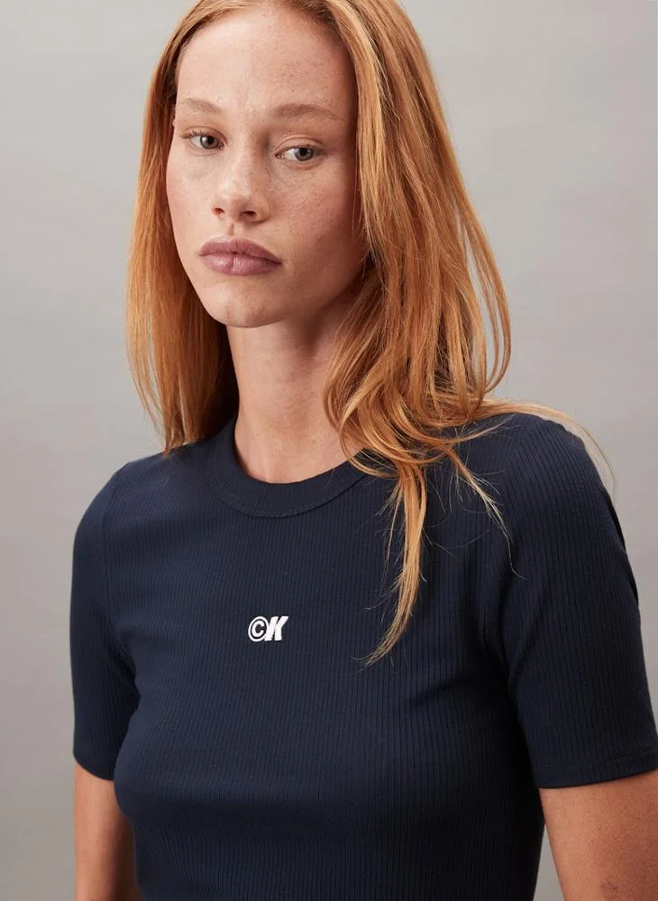 Calvin Klein Jeans  Logo Crew Neck T-shirt for Women | Best Price UAE