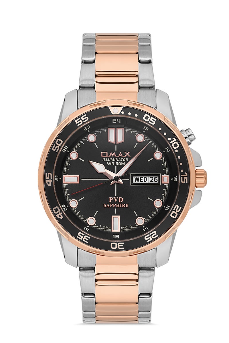 OMAX Men's Wrist-Watch | Analog | Stainless Steel Band | Elegant Design - Image 1