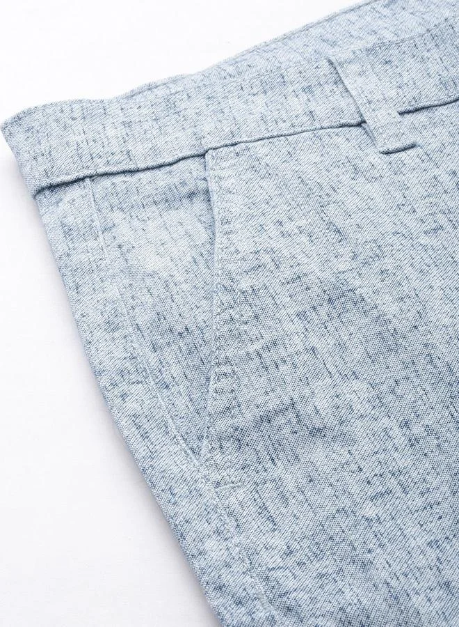 The Indian Garage Co  Men Grey Slim Fit Textured Chino Pants for Men | Best Price UAE
