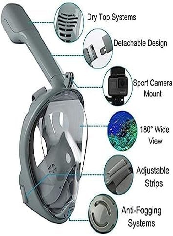 VBM Summer Full Dry Adult Diving mask Snorkeling Suit Swimming Goggles Silicone mask - Image 3