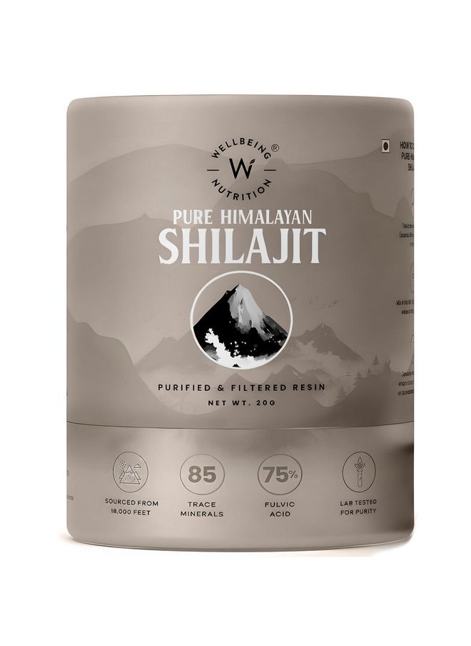 WELLBEING NUTRITION Wellbeing Nutrition Pure & Natural Himalayan Shilajit Original Resin 20g for Strength, Stamina & Performance | Shilajit Resin for Men & Women with 75% Fulvic Acid & 85 Trace Minerals | Lab Tested  - Image 2
