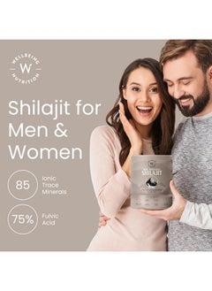 ويلبيينج نيوتريشن Wellbeing Nutrition - راتنج شيلاجيت الهيمالايا النقي والطبيعي الأصلي 20 جرامًا للقوة والقدرة على التحمل والأداء | راتنج شيلاجيت للرجال والنساء مع 75% من حمض الفولفيك و85 معدنًا أثريًا | تم اختباره في المختبر  - Image 4