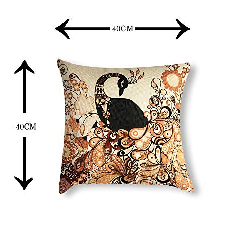 IM FAB Decorative Hand Made Jute 200TC Throw/Pillow Cushion Covers (16 X 16 Inches, Multicolour) - Set of 5 - Image 5