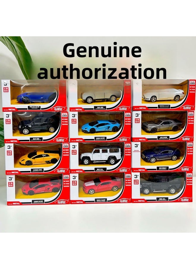 Generic - 1:36 Genuine Mercedes-Benz BMW Simulation Alloy Car Model Can Open The Door Back Force Alloy Sports Car Model Children's Toys-Color:554023 Popular Beetle 12 Years - Image 1