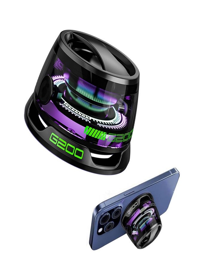 Hounyoln Magnetic Bluetooth Speaker,Multifunctional Portable G200 Speaker with Multi RGB Color Light Show-3D Surround Sound Effect,Phone Stand for iPhone, Android, TWS Pairing (Black) - Image 1