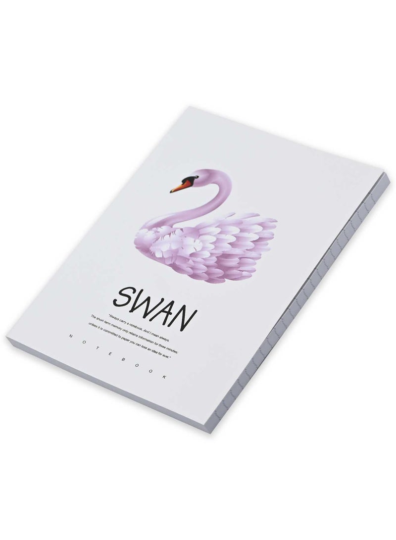 FIS Pack Of 5 Soft Cover Notebook, 96 Sheets A5 Swan Design 1 -FSNBSCA596-SWA1 - Image 1